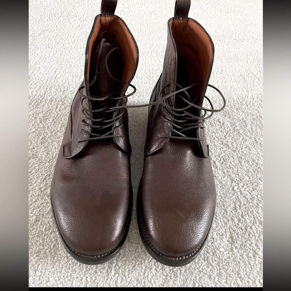 New Men’s brown leather lace up boots - size 10 Mr B by Aldo